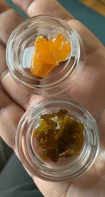 Some shatter grams of pink panther and I don't recall The other strain.