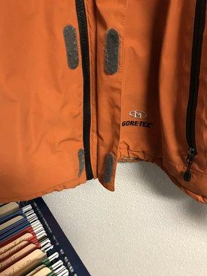 Zipper replaced in winter jacket