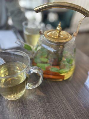 Cinnamon and mint tea very refreshing