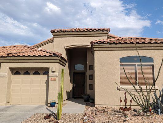 Prep and paint color change on stucco home