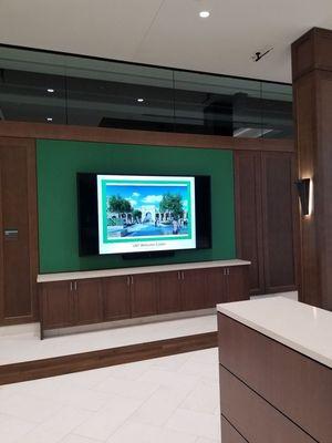 UNT visitor center presentation tv.