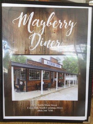 Name change.  Now the Mayberry Diner