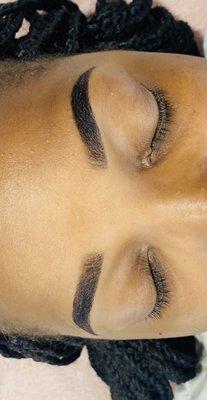 Brow wax and henna tint