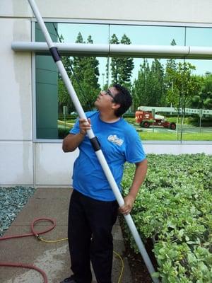 Water Fed Pole Window Cleaning