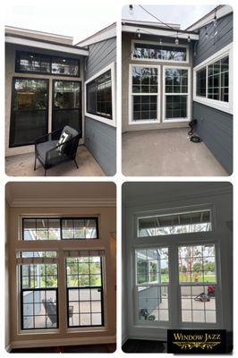 Before and After Picture
White Retrofit Windows!