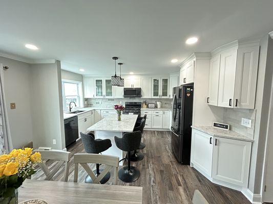 Complete first floor remodel including the kitchen.