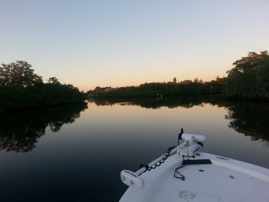 Mullock Creek at sunset.