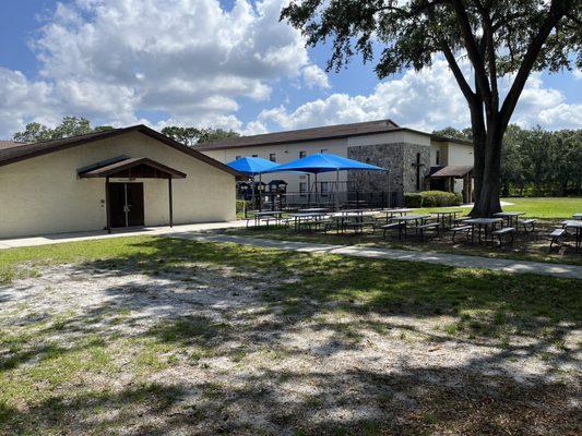 South side school and shaded picnic area