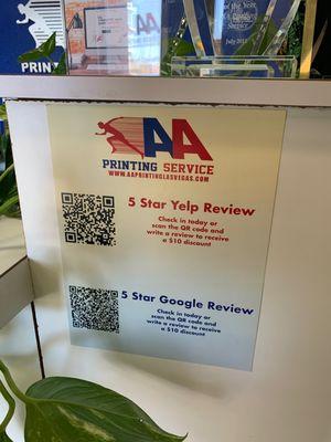 AA printing service