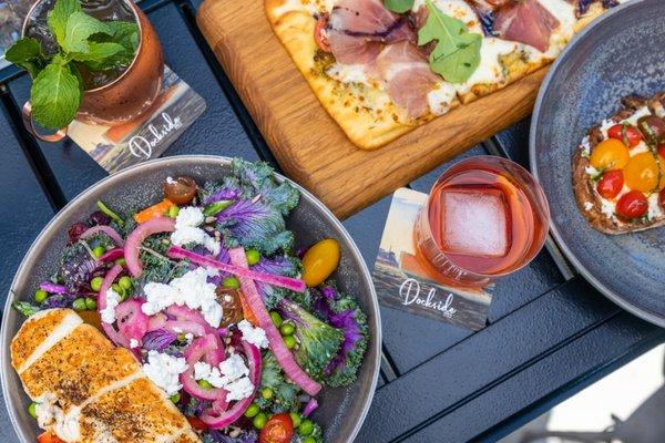 Moscow Mule, Heirloom Bruschetta, Super Food Chop Chop, + Prosciutto and Brie Flatbread