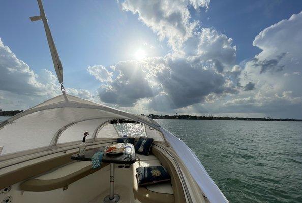 Cruising around the Indian River Lagoon with some charcuterie