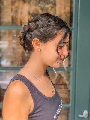 Braided full updo