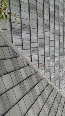 Metal shingle roof