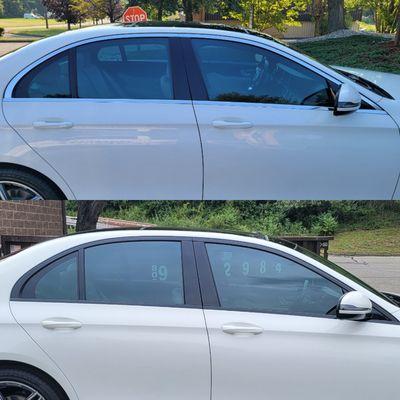 Window trim chrome.delete, wrapped in Avery gloss black vinyl!