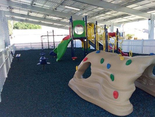 Playground with shade cover