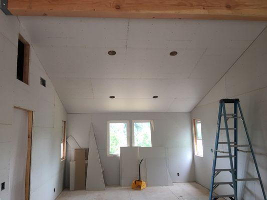 New drywall install on kitchen remodel