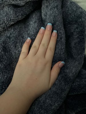 blue french tips