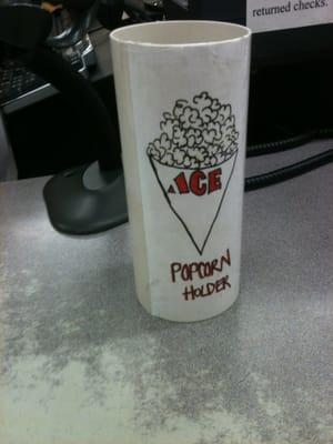 Popcorn holders. They think of everything.