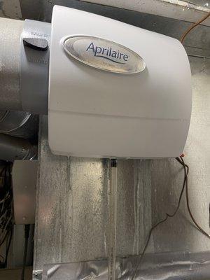 Aprilaire 500M humidifier they installed