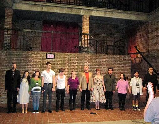 The cast, richly deserving the applause  (Hamlet, Aug. '12)