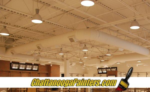 Chattanooga Painters painted the walls, floor, and metal ceiling of this business. Chattanooga Painters had to use different ...