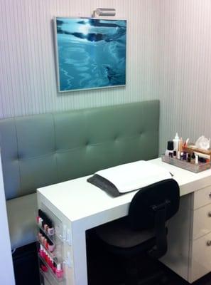 One of our 5 manicurists stations.