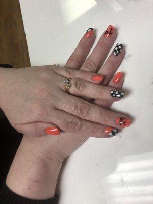 Nails done for Daytona 500