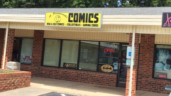 A. Pennywworth's comic book shop store front.