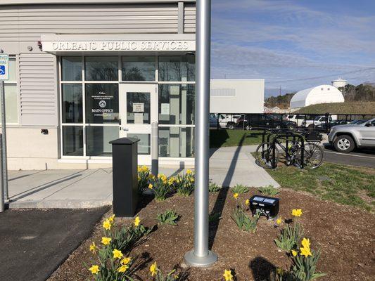 Town of Orleans Public Works & Natural Resources. They have a nice bike rack, which I used today.