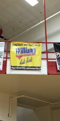 Banner supporting local High School..located in the Northwest corner of JCHS gymnasium.