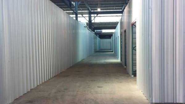 Interior of warehouse hallway