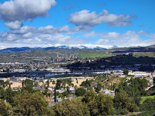 Snow capped mountains from the rainstorm - Feb 2023