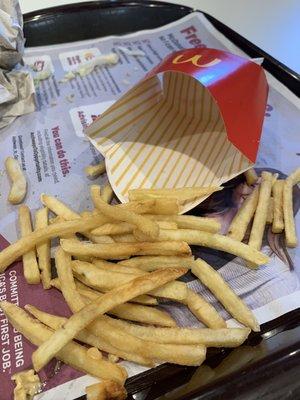 Old, cold fries.