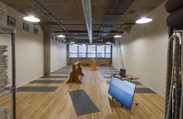 A clean, well-maintained and welcoming space for the teaching and practice of yoga in the Iyengar tradition.