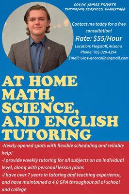 Colin James Private Tutoring Services