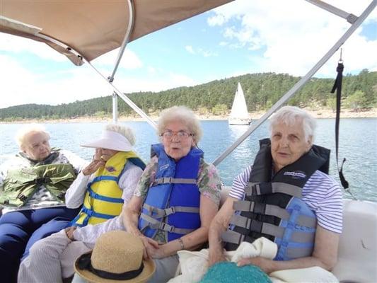 Some of our residents on a boat ride.