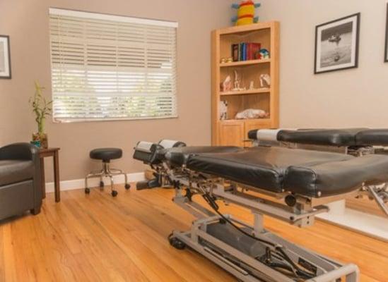 Dr. Cree's chiropractic room.