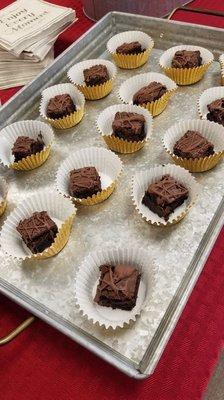 Triple chocolate brownie bites.  #catering #personalchef #phoenix #arizona #wedding #desserts #brownies