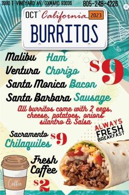 breakfast burritos