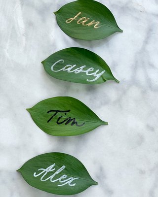 Premium leaf place settings