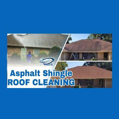 Asphalt shingle roof cleaning