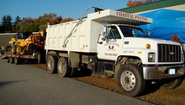 Paving truck and equipment