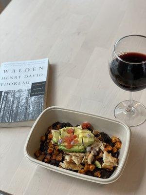 Happy Hour 4/7 Healthy dinner & wine