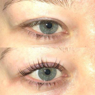 Lashlift and tint. Certified lash artist at Hiams Touch done by Melanda. No mascara- no lash extensions- no eye lash curler.