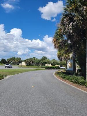 On the golf cart path at The Villages