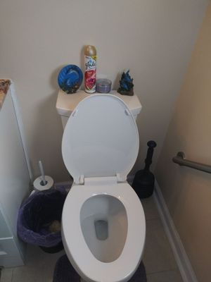 Nice clean shining good smelling bathroom done by: Ambitious Cleaning Service