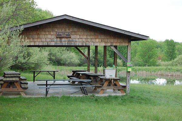 Pavilion is open for picnickers, hikers, and more.