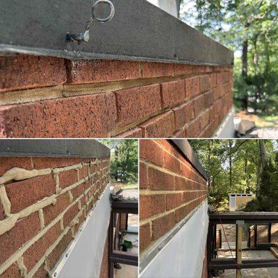 Replaced these old worn out mortar joints to refresh this chimney an make it beautiful