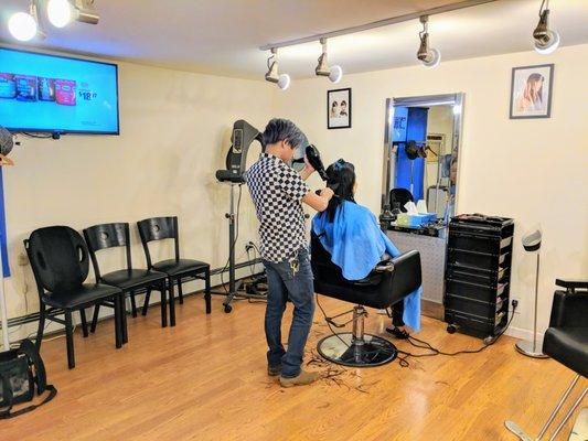 Inside the salon