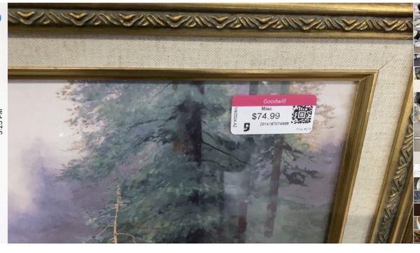 Most expensive framed art I have seen in Goodwill